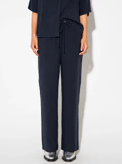 PARFOIS Pantal&oacute;n De Lyocell Cintura El&aacute;stica Azul Online