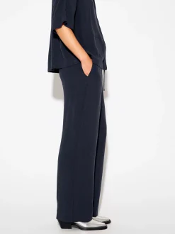 PARFOIS Pantal&oacute;n De Lyocell Cintura El&aacute;stica Azul Online