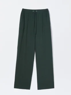 PARFOIS Pantal&oacute;n De Lyocell Cintura El&aacute;stica Verde Flash Sale