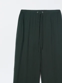 PARFOIS Pantal&oacute;n De Lyocell Cintura El&aacute;stica Verde Flash Sale