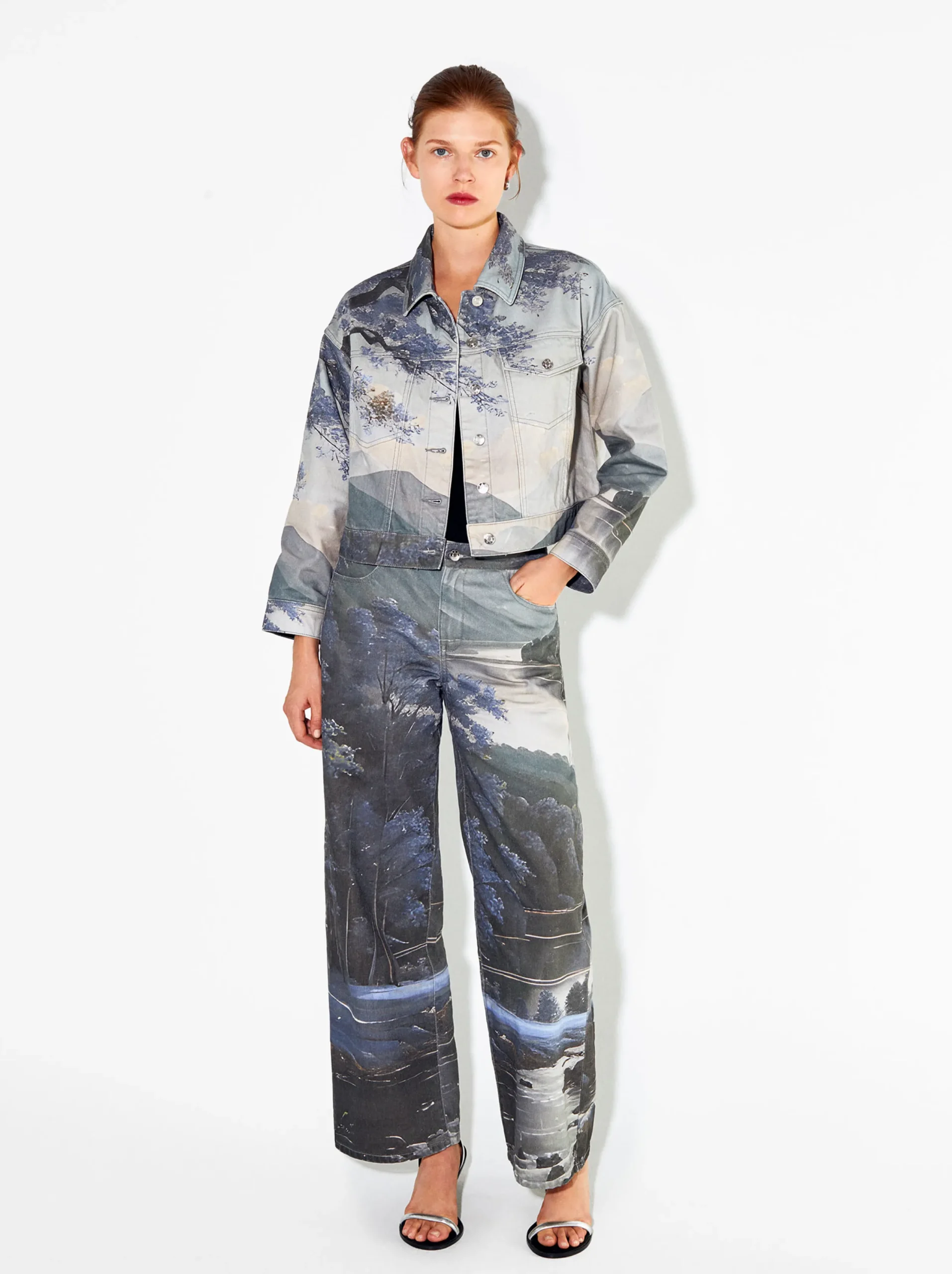 PARFOIS Pantalón Estampado 100% Algodón Multicor Hot