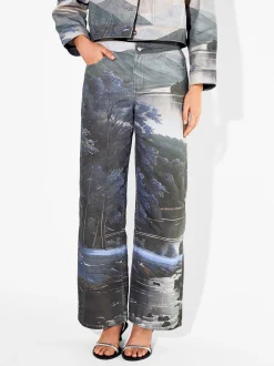 PARFOIS Pantal&oacute;n Estampado 100% Algod&oacute;n Multicor Hot