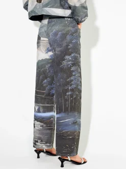 PARFOIS Pantalón Estampado 100% Algodón Multicor Hot