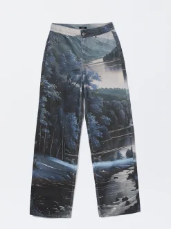 PARFOIS Pantalón Estampado 100% Algodón Multicor Hot