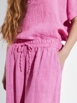 PARFOIS Pantal&oacute;n Fluido 100% Lino Rosa Sale