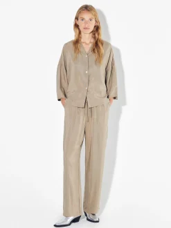 PARFOIS Pantal&oacute;n Fluido Con Cintura El&aacute;stica Beige Sale