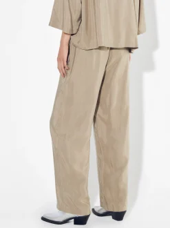 PARFOIS Pantal&oacute;n Fluido Con Cintura El&aacute;stica Beige Sale