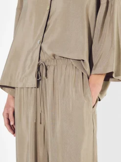 PARFOIS Pantal&oacute;n Fluido Con Cintura El&aacute;stica Beige Sale