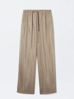 PARFOIS Pantal&oacute;n Fluido Con Cintura El&aacute;stica Beige Sale