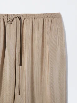 PARFOIS Pantal&oacute;n Fluido Con Cintura El&aacute;stica Beige Sale