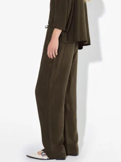 PARFOIS Pantal&oacute;n Fluido Con Cintura El&aacute;stica Caqui Discount