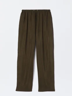 PARFOIS Pantal&oacute;n Fluido Con Cintura El&aacute;stica Caqui Discount