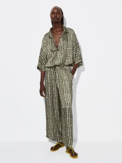 PARFOIS Pantal&oacute;n Fluido Estampado Caqui Store