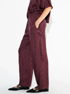 PARFOIS Pantal&oacute;n Fluido Jacquard Burdeos Flash Sale