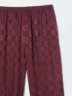 PARFOIS Pantal&oacute;n Fluido Jacquard Burdeos Flash Sale