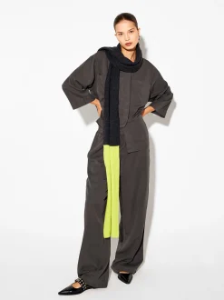 PARFOIS Pantal&oacute;n Lyocell Animal Print Gris Hot