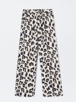 PARFOIS Pantal&oacute;n Lyocell Animal Print Multicor New