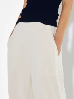 PARFOIS Pantal&oacute;n Modal Cintura El&aacute;stica Blanco Best Sale