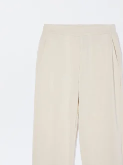 PARFOIS Pantal&oacute;n Modal Cintura El&aacute;stica Blanco Best Sale