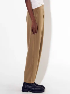PARFOIS Pantal&oacute;n Modal Cintura El&aacute;stica Camel Discount