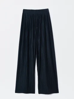 PARFOIS Pantal&oacute;n Plisado Cintura El&aacute;stica Gris Best