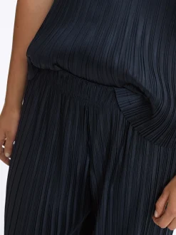 PARFOIS Pantal&oacute;n Plisado Cintura El&aacute;stica Gris Best