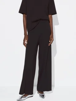 PARFOIS Pantal&oacute;n Recto Cintura El&aacute;stica Negro Shop