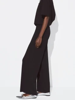 PARFOIS Pantal&oacute;n Recto Cintura El&aacute;stica Negro Shop
