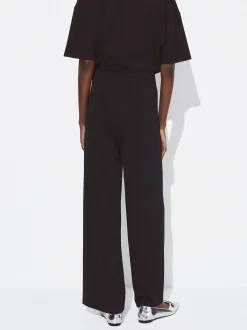 PARFOIS Pantal&oacute;n Recto Cintura El&aacute;stica Negro Shop