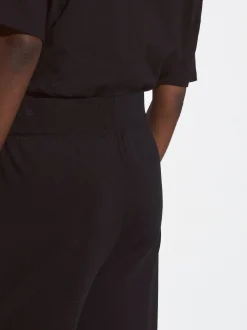 PARFOIS Pantal&oacute;n Recto Cintura El&aacute;stica Negro Shop