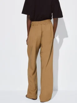 PARFOIS Pantal&oacute;n Recto Con Lino Caqui Clearance
