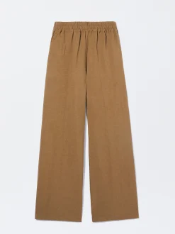 PARFOIS Pantal&oacute;n Recto Con Lino Caqui Clearance