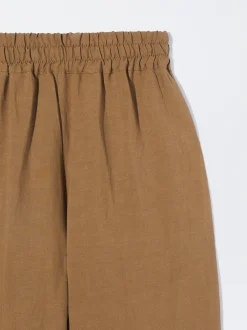 PARFOIS Pantal&oacute;n Recto Con Lino Caqui Clearance
