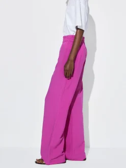 PARFOIS Pantal&oacute;n Recto Con Lino Fucsia Sale