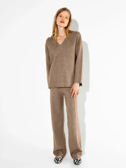 PARFOIS Pantal&oacute;n Recto De Punto Camel Best