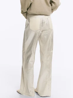 PARFOIS Pantal&oacute;n Vaquero Metalizado Beige Sale