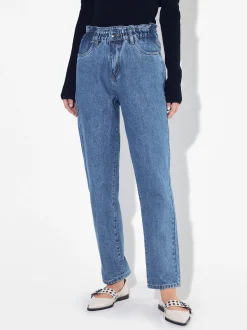 PARFOIS Pantal&oacute;n Vaquero Paperbag Azul Outlet