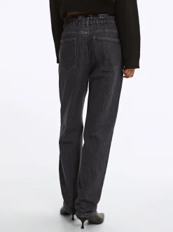 PARFOIS Pantal&oacute;n Vaquero Paperbag Gris New