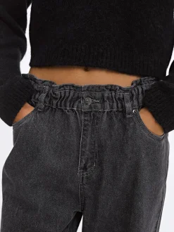 PARFOIS Pantal&oacute;n Vaquero Paperbag Gris New