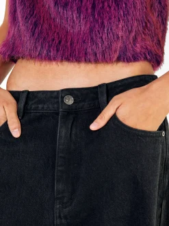 PARFOIS Pantal&oacute;n Vaquero Wide Leg Negro Sale