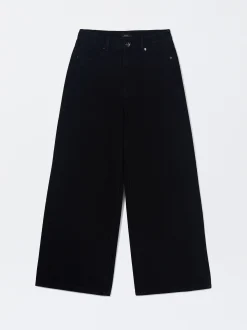 PARFOIS Pantal&oacute;n Vaquero Wide Leg Negro Sale