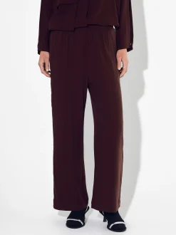 PARFOIS Pantal&oacute;n Wide Leg Con Lyocell Burdeos Hot