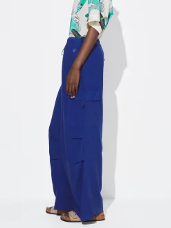 PARFOIS Pantalones Cargo Algod&oacute;n Azul Cheap