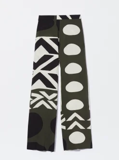 PARFOIS Pantalones Impresi&oacute;n Geom&eacute;trica Caqui Best