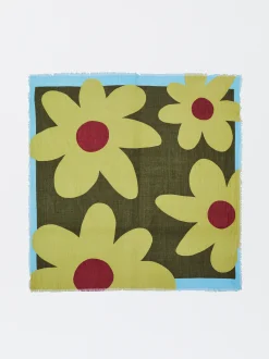 PARFOIS Pa&ntilde;uelo Con Estampado Floral Verde Cheap