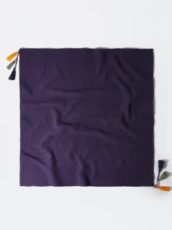 PARFOIS Pa&ntilde;uelo Cuadrado Arrugado Con Borlas Multicor Shop