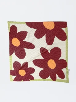 PARFOIS Pa&ntilde;uelo Cuadrado Estampado Floral Multicor New