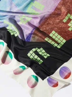 PARFOIS Pa&ntilde;uelo Cuadrado Estampado Negro Flash Sale