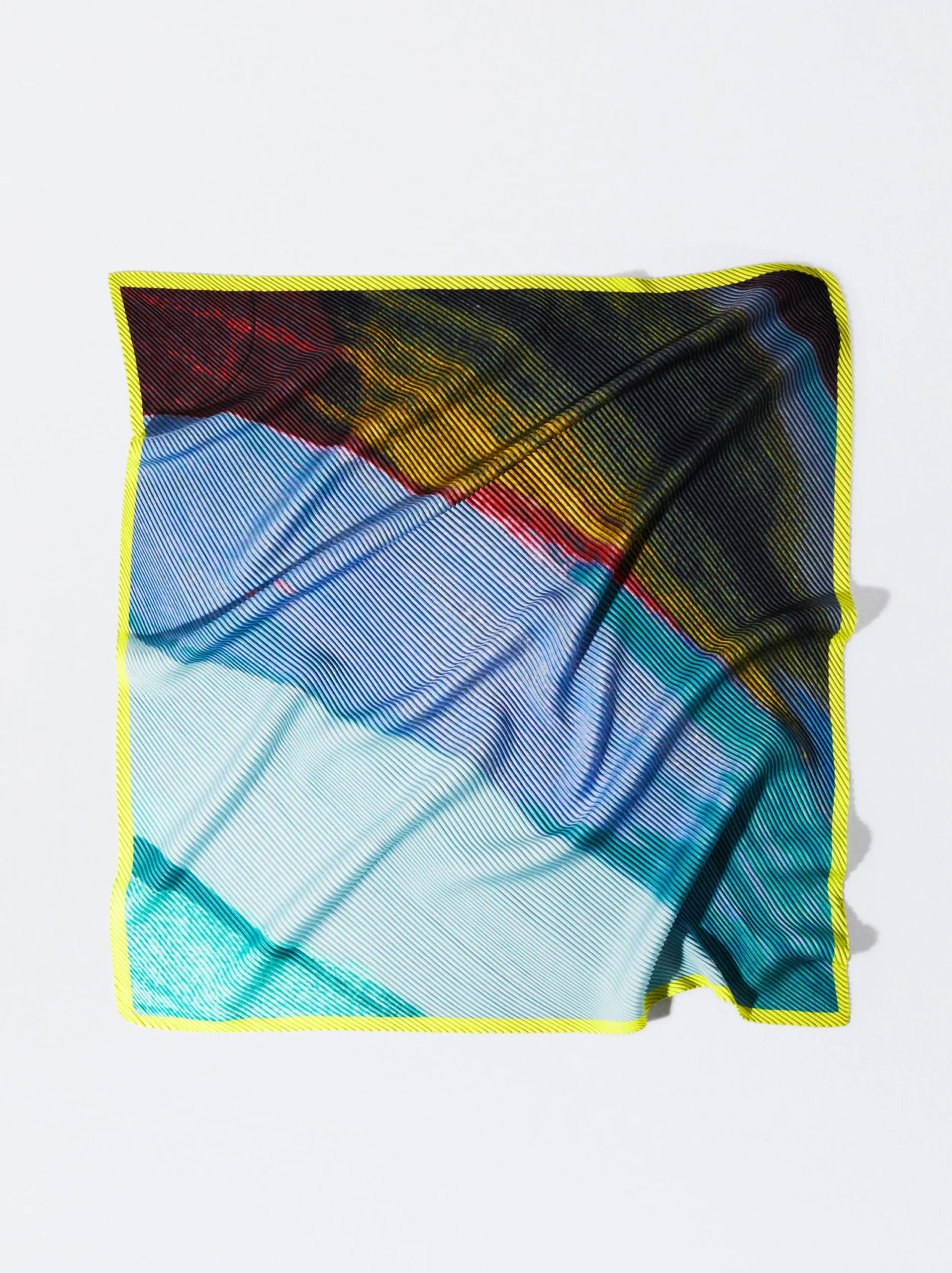 PARFOIS Pañuelo Cuadrado Estampado Amarillo Hot