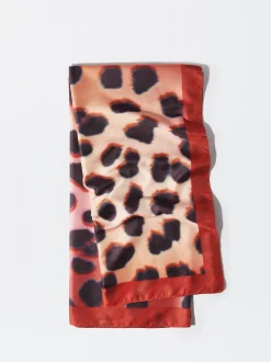 PARFOIS Pa&ntilde;uelo Cuadrado Estampado Rojo New